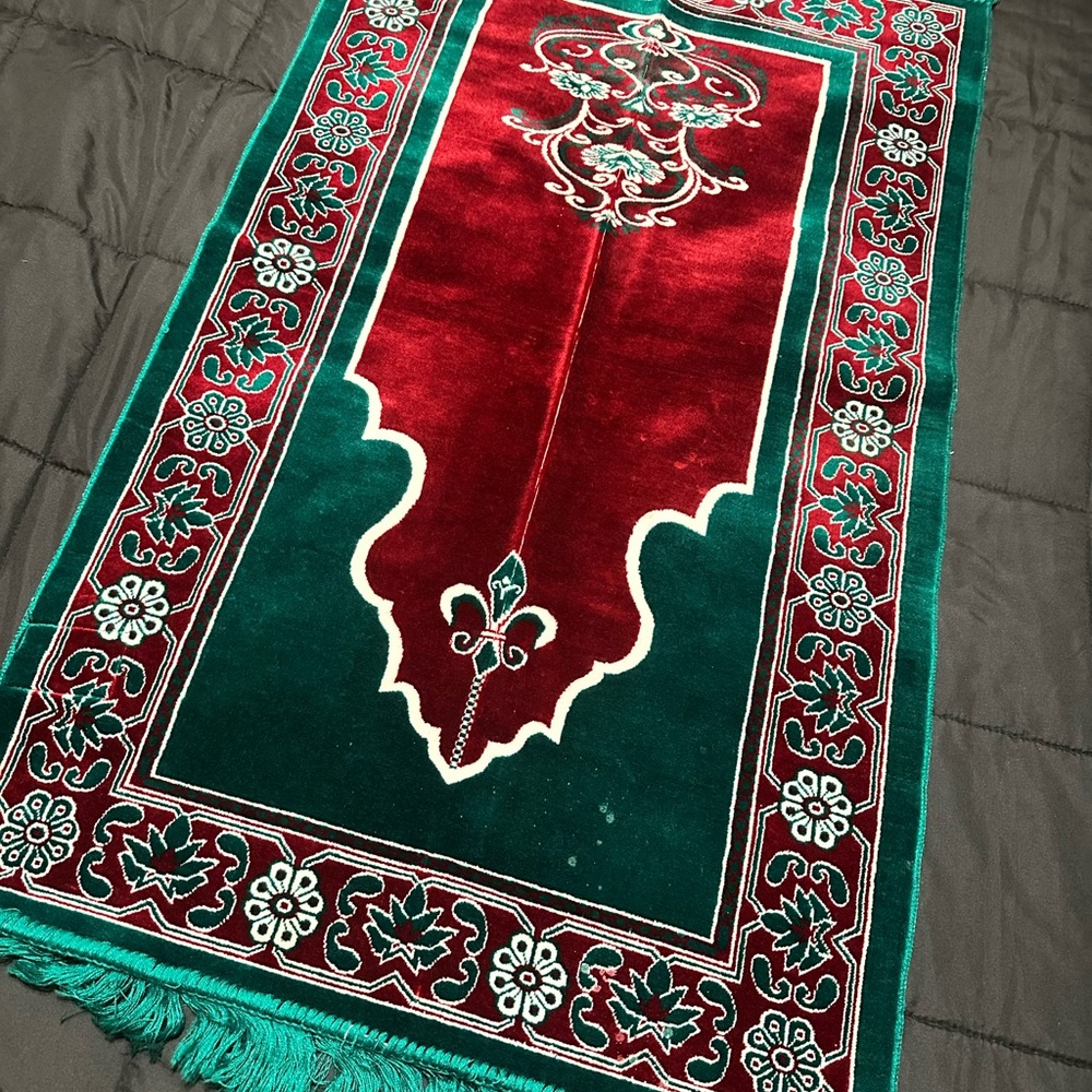 Red and Green Ornate Rug